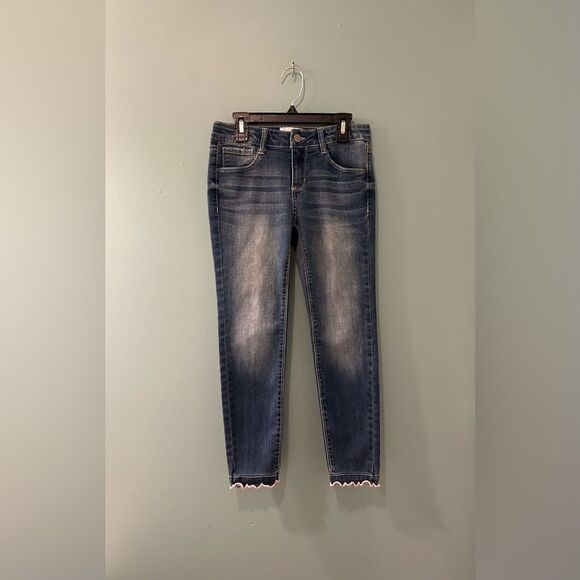 NWOT … CROWN & IVY “Size: 10” Skinny Jeans With Pink Trim - Picture 3 of 5